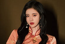 鞠婧祎旗袍美腿甜美高清手机壁纸-沐风文化