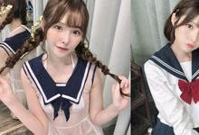 一般水手服VS.透视水手服 长腿女神「桥本有菜」果然是最适合制服的美少女！-沐风文化